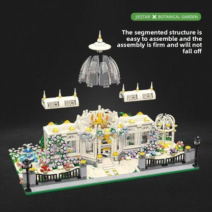 6700-Piece Garden Plaza Building Block Model in Boxed or Bagged Versions with Dome, Flowers and Fence