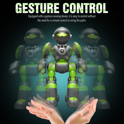 Gesture Control RC Robot Toy for Kids, Voice Recording, Programming, EMO LED Infrared Intelligent Interactive Robot