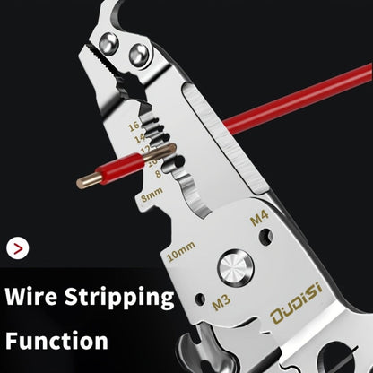 Folding Wire Stripper Multifunctional Pliers Crimping Cutter Tool for Electrician Cable DIY for Entryways, Bedrooms and Living Spaces