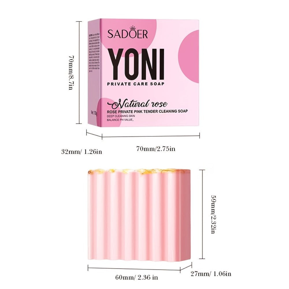 Intimate Cleansing Soap Rose Essence Built-in Bubble Net Rich Foam pH Balance Private Parts Soap for Women Peach Strawberry 2pcs 4pcs
