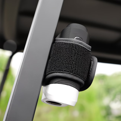 Magnetic Golf Rangefinder Strap Mount with Adjustable Black Woven Band, Hook-and-Loop Closure and Square Housing
