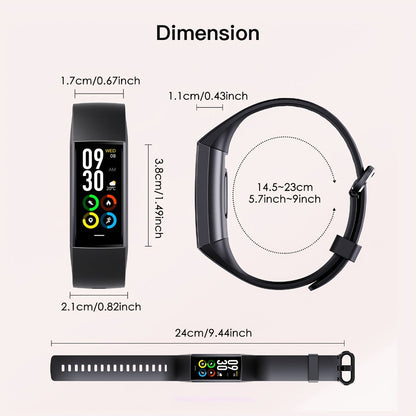 AMOLED Smart Band 1.1" Always-On Display, 14-Day Battery Life, 25 Sport Modes, Heart Rate & Sleep Tracker