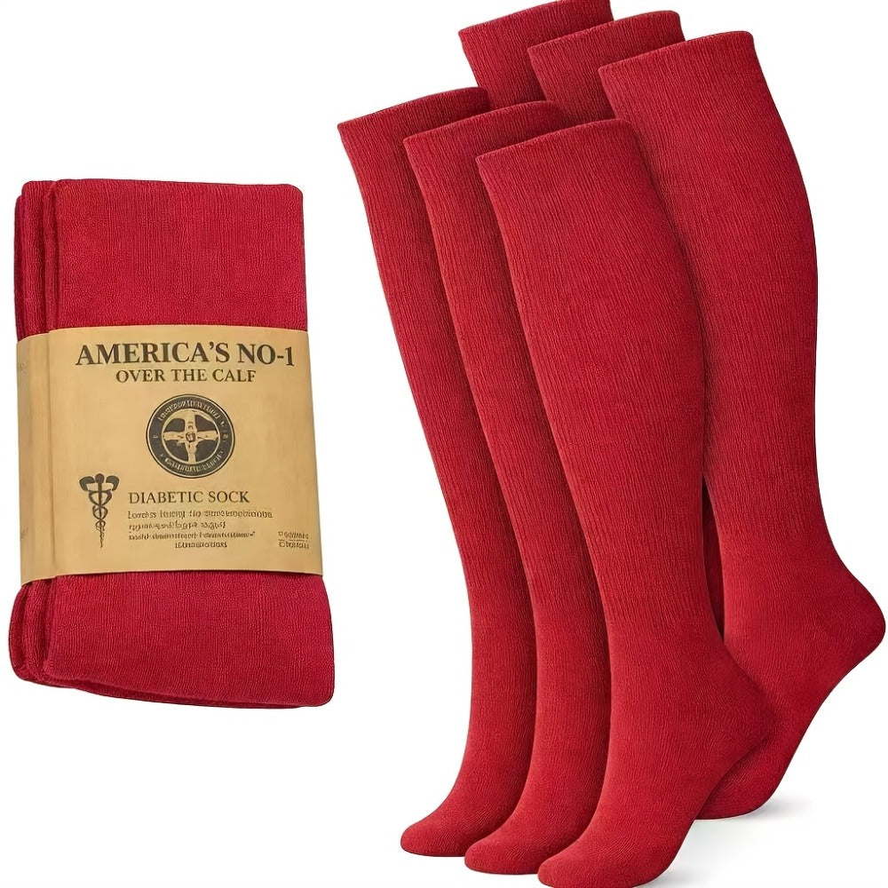 Extra Wide Socks for Swollen Feet 6 Pairs Stretch to 30 Inch Non-Binding Seamless Loose Fit for Entryways, Bedrooms and Living Spaces