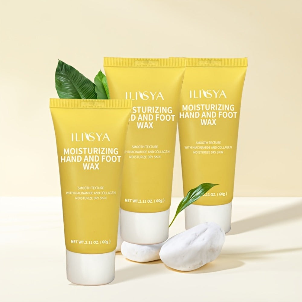 Foot Wax Moisturizing 3 Pack Niacinamide Deep Hydrating Foot Cream Mask Softening Cracked Heel Treatment – Vitamin B3 Dry Foot Skin Repair