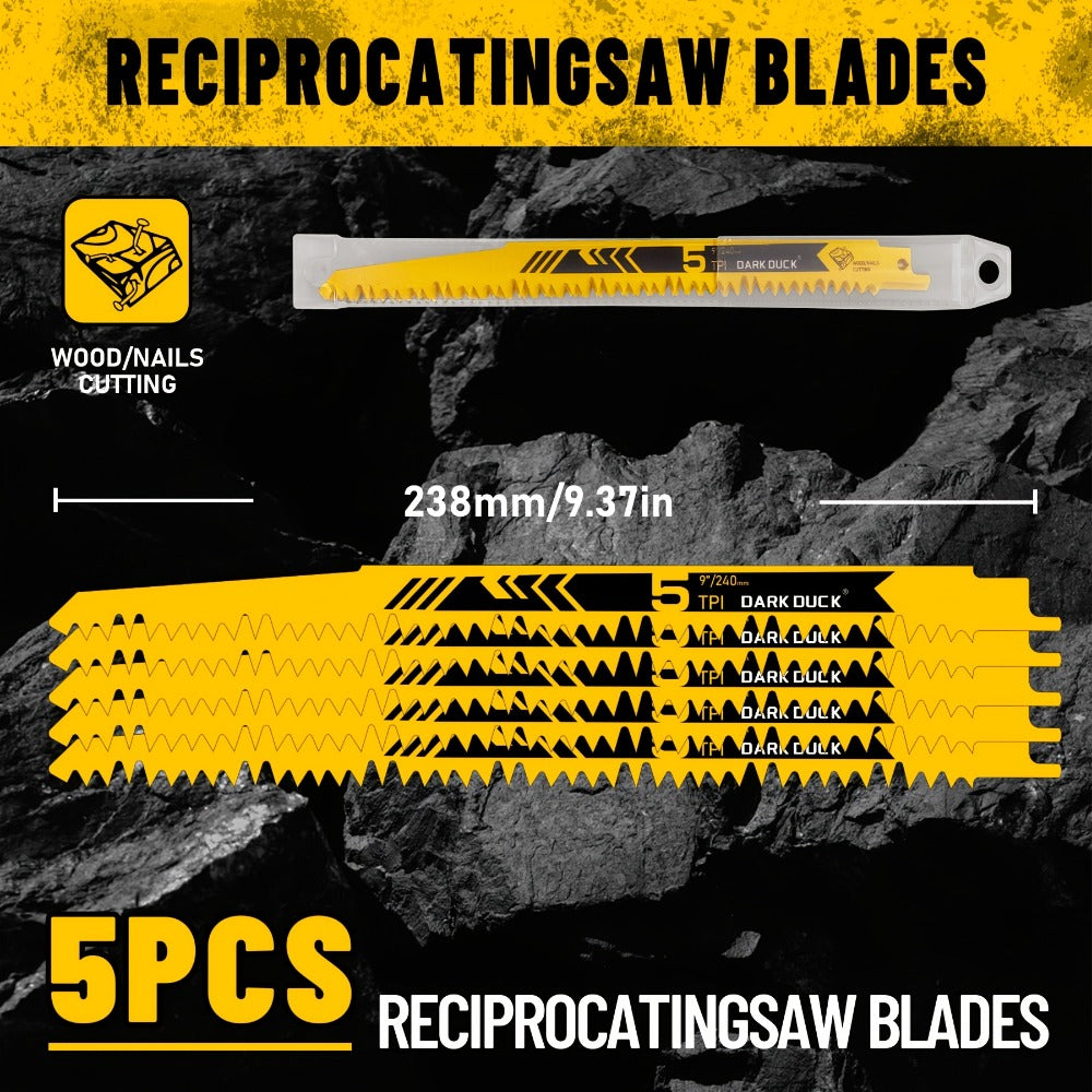 Reciprocating Saw Blade Set with 12-Piece Assortment or Six-Blade DK80066 Checkout Option for Wood and Metal
