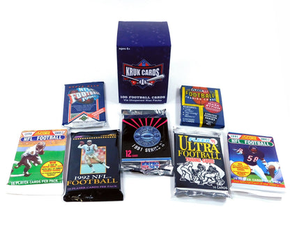 Sports Trading Cards, 100-Card NFL Football Assortment in Mixed Retail Pack Presentation for Collectors