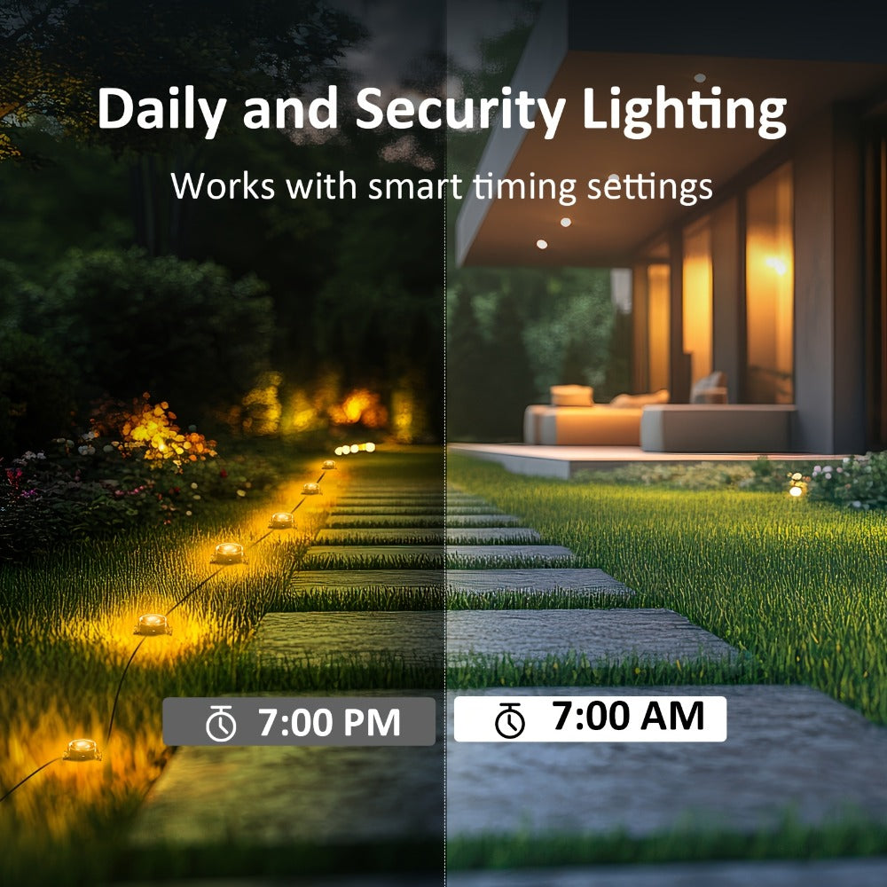 RGB Outdoor Pathway Lights 16 Million Color Changing Music Sync - Remote & APP Control Timer 50FT for an Everyday Personal Care Routine