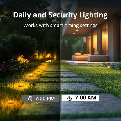 RGB Outdoor Pathway Lights 16 Million Color Changing Music Sync - Remote & APP Control Timer 50FT for an Everyday Personal Care Routine