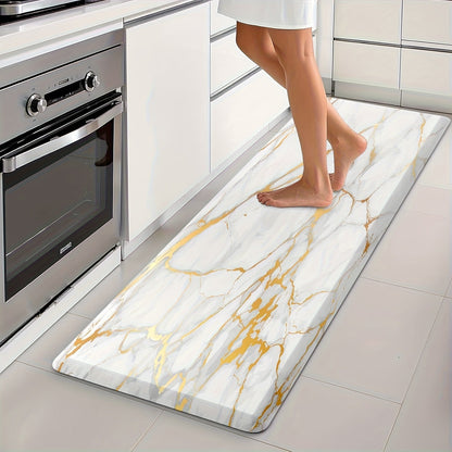 Anti Fatigue Kitchen Mat Non-Slip Cushioned Floor Rug for Standing Desk Sink Office – Marble Pattern