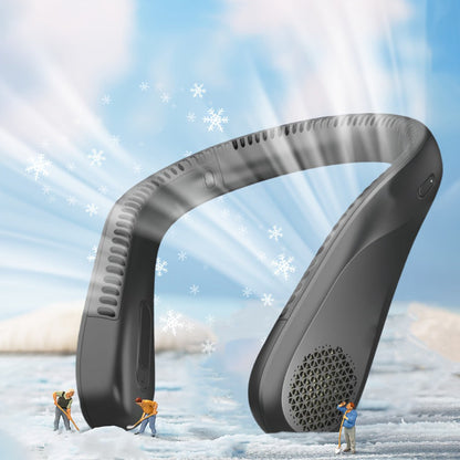 Bladeless Neck Fan Rechargeable, 4 Speed Hands-Free Portable Neck Fan 66 Vents 4-16 Hours Battery