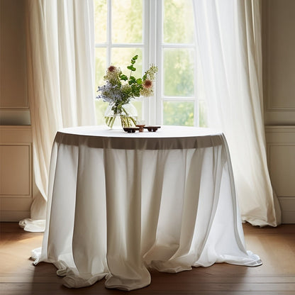 120 Inch Round Tablecloth Bulk Pack – Wrinkle-Free Table Cover for Wedding, Party, Christmas & Halloween, Black or White (6/12/18 Pack)