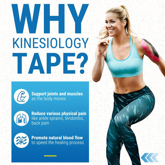 Sports Kinesiology Tape 20 Precut Strips Purple Reflective – Elastic Synthetic Athletic Muscle Support Tape, Quick Adhesion, 2" x 10" Each