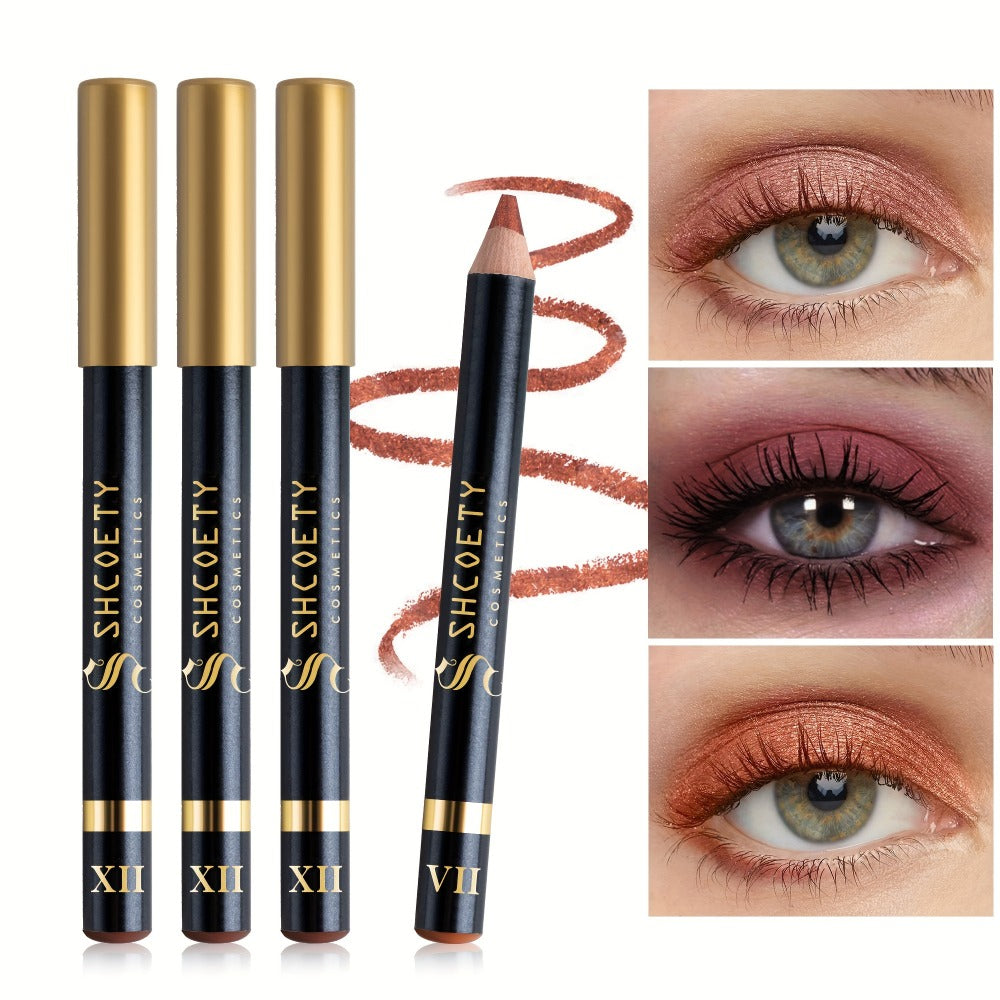 Eyeshadow Pencil Set 12pcs for Women, Matte & Shimmer Thick Stick Foam Eye Shadow Sticks, for Makeup, Travel and Everyday Vanity Use