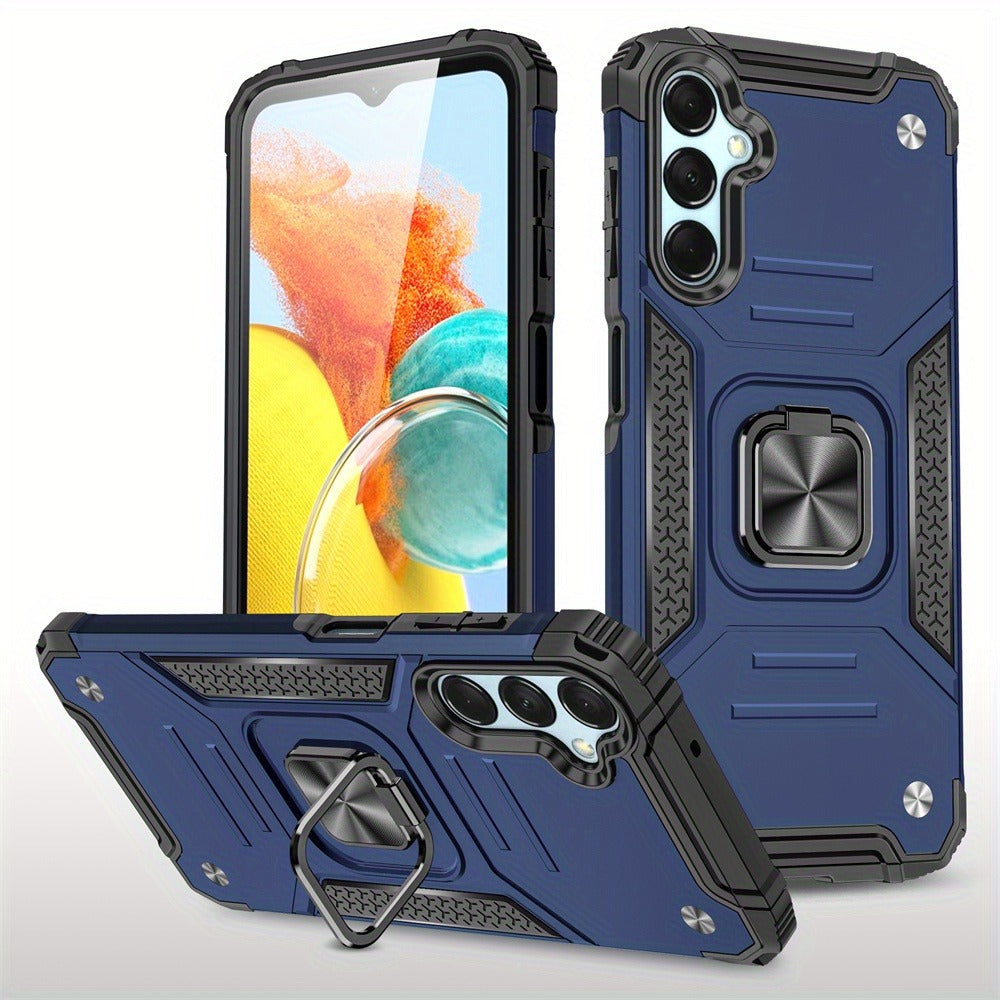 Phone Case Dual-Layer PC and TPU Ring-Kickstand Cover for Samsung Galaxy A15 5G in Three Colors