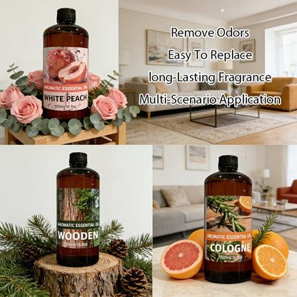 Premium Aromatic Oil Rose White Peach Ocean Sandalwood Woody Cologne Fragrance for Diffuser for Entryways, Bedrooms and Living Spaces