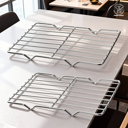 Cooling Rack 2pcs, Heavy Duty Carbon Steel Baking Rack for Cookies, Cakes and Roasting, Oven Safe Wire Rack for Grilling Turkey