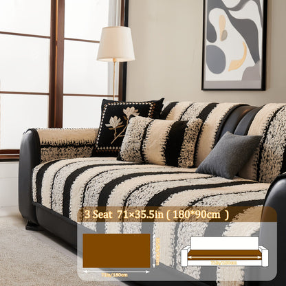Sofa Cover Plush Sectional Couch Slipcover Durable Furniture Protector for Pets Cats Dogs for Entryways, Bedrooms and Living Spaces