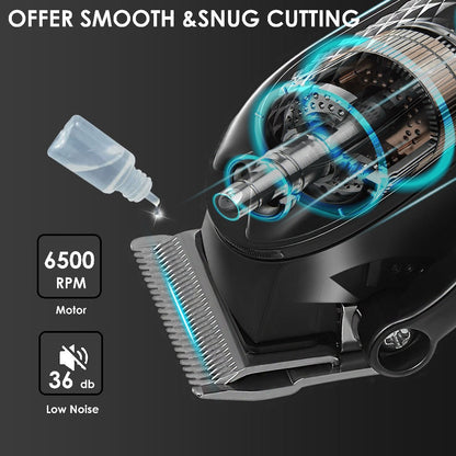 Professional Cordless Hair Cutting Shears, Kemei KM-1071 USB Rechargeable Electric Hair Scissors for Barbers