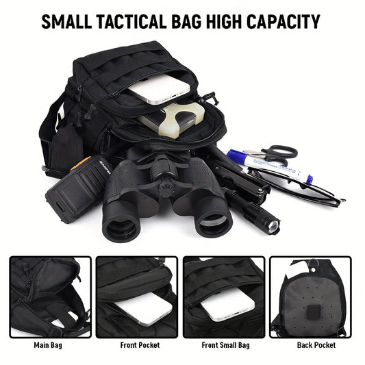 Compact Tactical Sling Backpack with Flag-Patch and Camo Options across Six Complete Checkout Styles