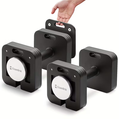Quick-Lock Adjustable Dumbbell Set 10–80LB – 5LB Increments Square Weight Plates for Home Gym Fitness, Compatible Longer Screws & Add-On