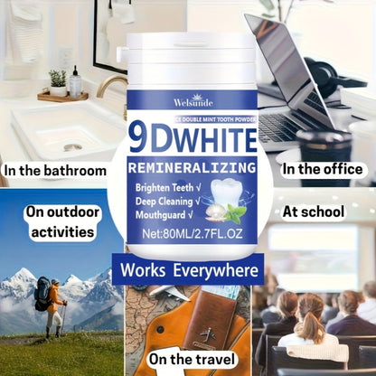 Hydroxyapatite Tooth Powder 3-Pack Remineralizing Whitening Deep Cleaning Mint Fresh Breath Enamel Oral Care