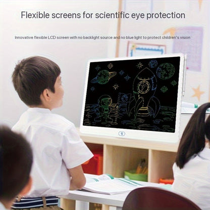 LCD Doodle Board 16 Inch with Stand, Flexible Screen Eye Protection, Portable Educational Drawing Toy for Kids & Adults