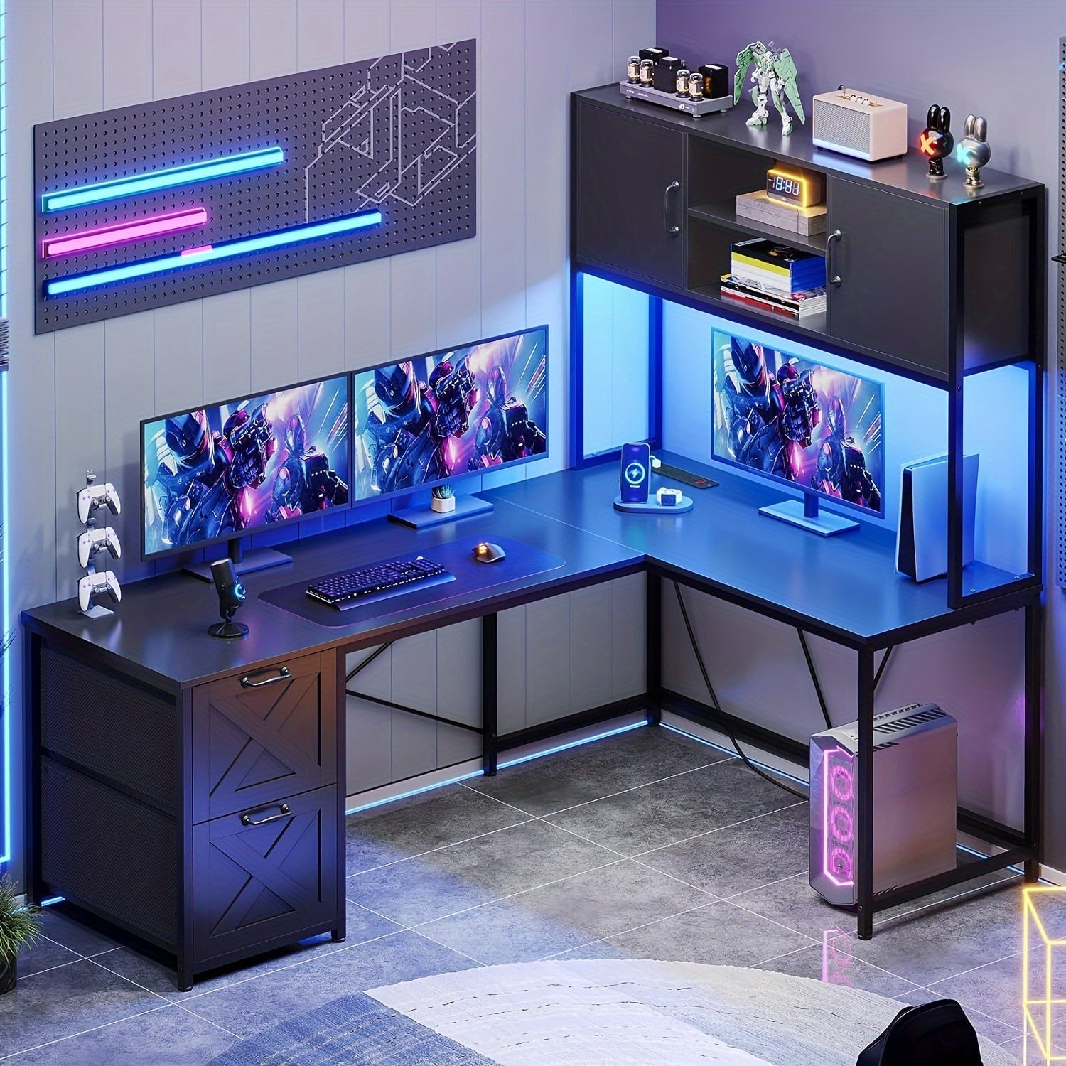Office Desk shown in the Black option
