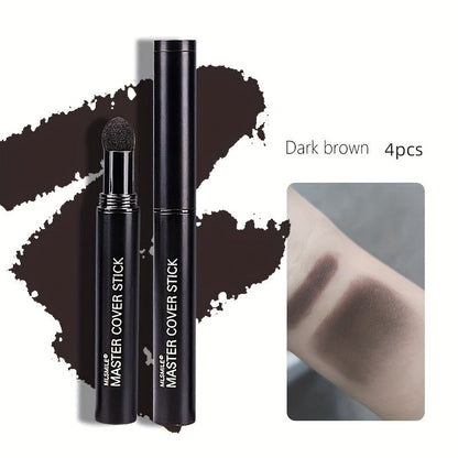 Hairline Powder Stick Set 4pcs, Hair Shadow for Thinning Hair & Receding Hairline, Bald Spot Concealer