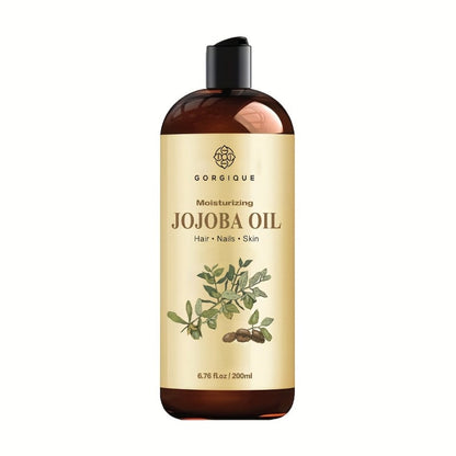 Jojoba Oil for Face Skin & Hair 200ml Cold Pressed Pure, Non-Comedogenic Deep Carrier Oil, Non-Greasy Sebum Balancing Formula