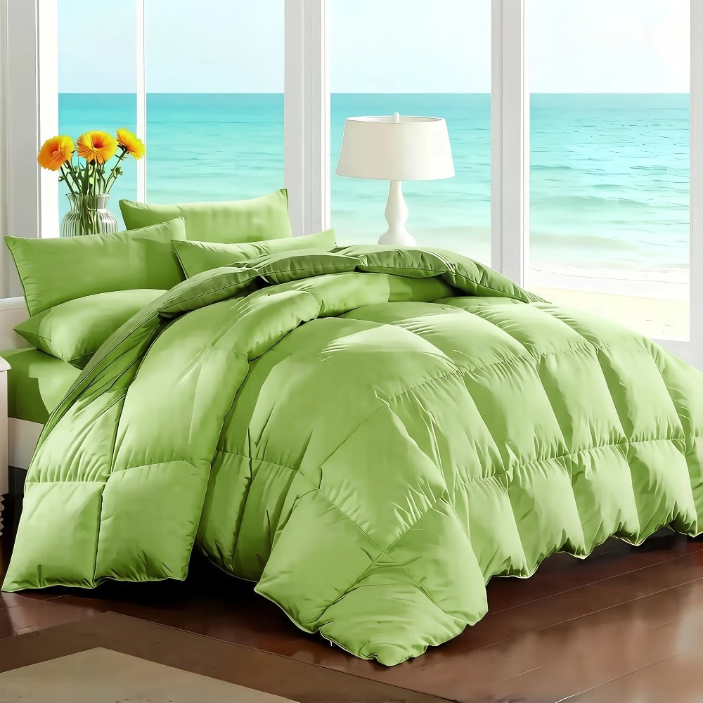 Comforter Set 7-Piece Bed in a Bag Queen King Full Soft Microfiber Down Alternative Comforter Fitted Sheet Flat Sheet Pillow Shams
