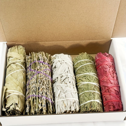 Aromatherapy Incense Sticks Kit, White Sage, Cedarwood, Dragon's Blood, Eucalyptus & Lavender