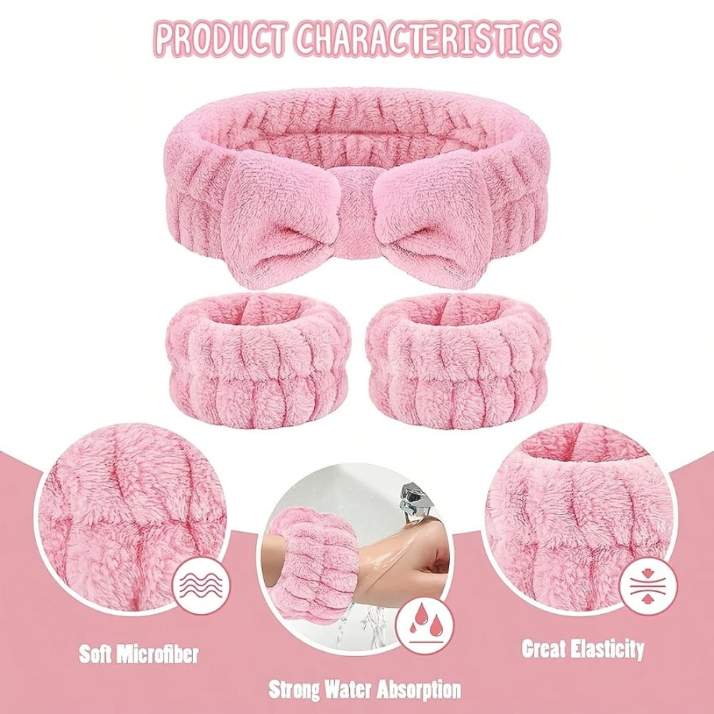 Face Cleansing Brush Set 7pcs Spa Skincare Kit – Mask Brush Scrub Brush Detailing Brush Velvet Headband & Wash Bag