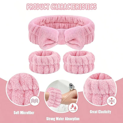 Face Cleansing Brush Set 7pcs Spa Skincare Kit – Mask Brush Scrub Brush Detailing Brush Velvet Headband & Wash Bag