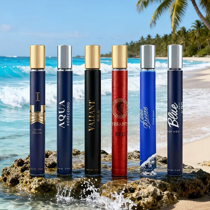 Travel Cologne Gift Set for Men – 6-Piece Mini EDP Spray Sampler, Long Lasting Unique Scents, TSA-Friendly Travel Size