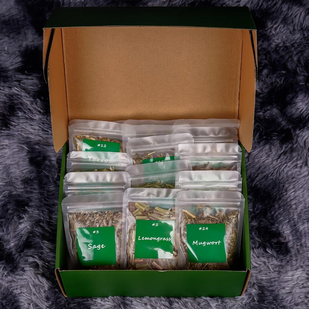 Dried Herbs Kit 30 Packs for Wicca Witchcraft Rituals Altar Supplies Magic Spells with Metal for Entryways, Bedrooms and Living Spaces