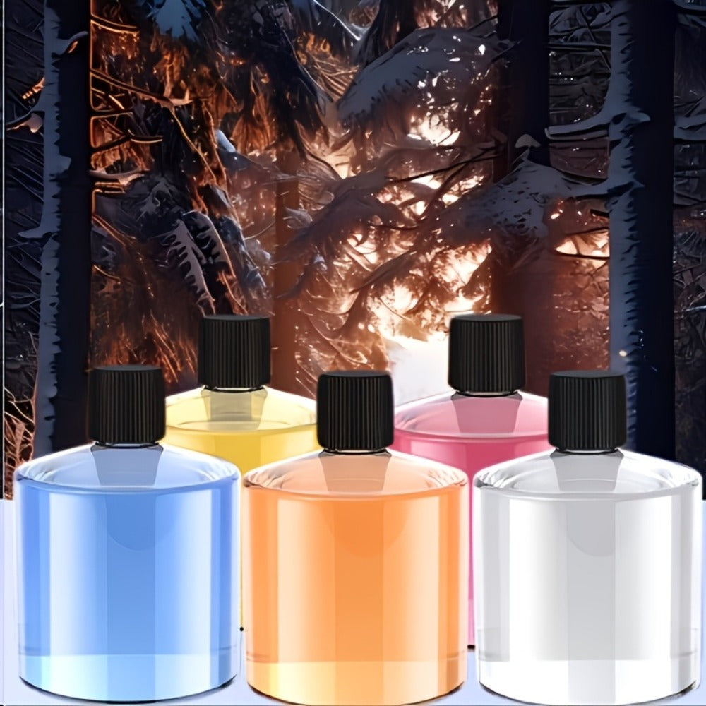 Car Fragrance Diffuser Refill Liquid – 5 Bottles 1.69oz Each, 5 Scents (Hilton, Gardenia, Osmanthus, Ocean, Cologne)