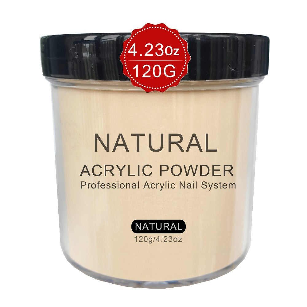 Acrylic Nail Powder 4oz Glitter Set 3 Colors Cool Pink Golden Natural for Nail Extensions Sculpting 3D Nail