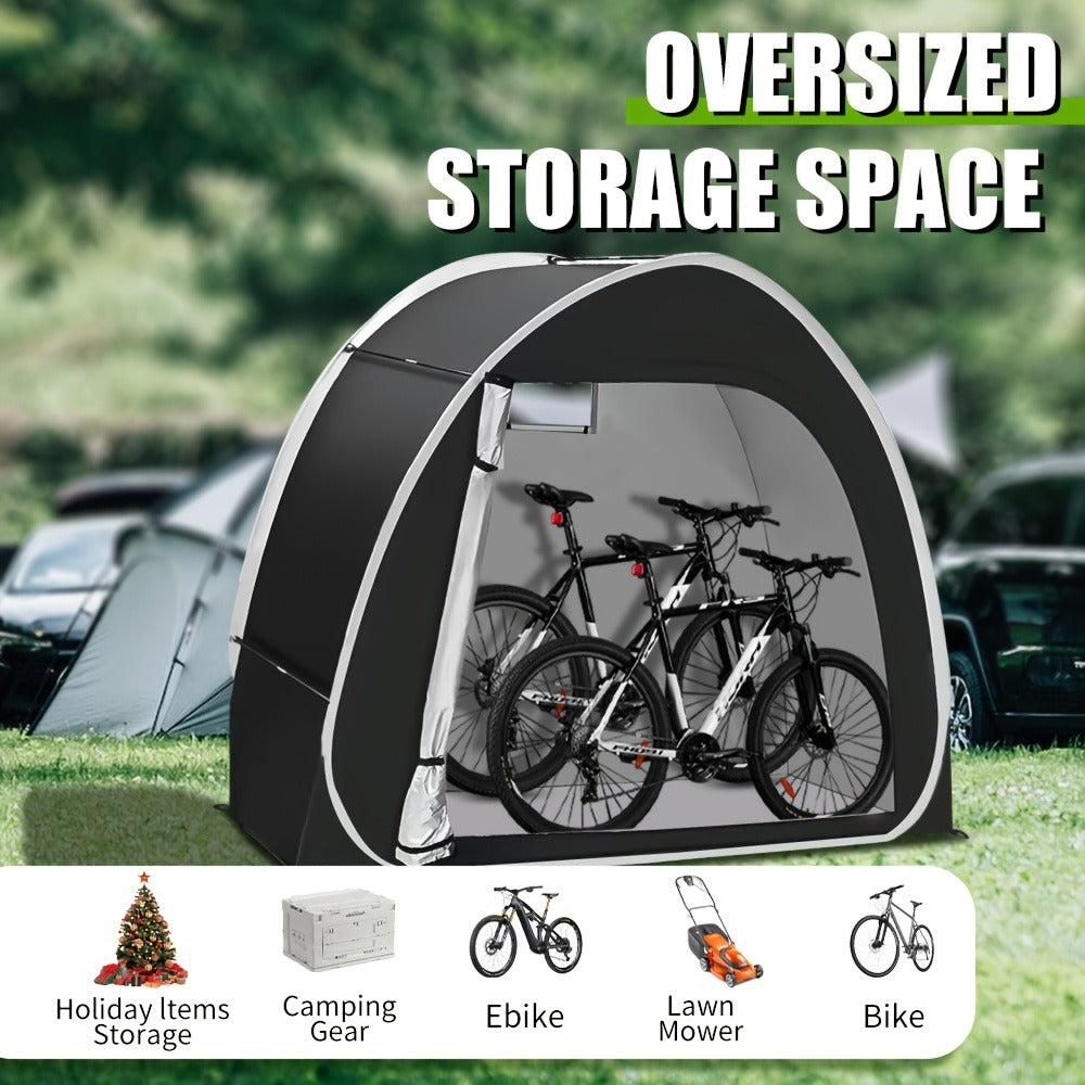 Bike Storage Shed Tent Outdoor Bicycle Cover Shelter 210D Oxford PU4000 for 2-3 Bikes Lawn Mower Garden Tool Storage