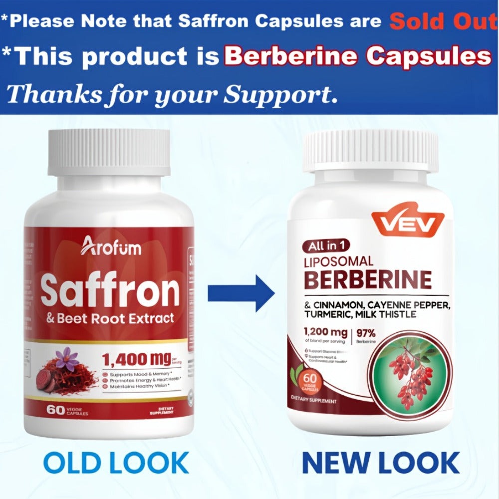 Berberine Supplement with Ceylon Cinnamon, Beet Root & Turmeric, Blood Sugar Support, Metabolic Health