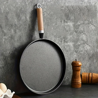 Cast Iron Skillet Non-stick Flat Pan 8.27/9.45/10.63 Inch for Pancakes Eggs & Crepes for Home Cooking, Dining and Outdoor Meals