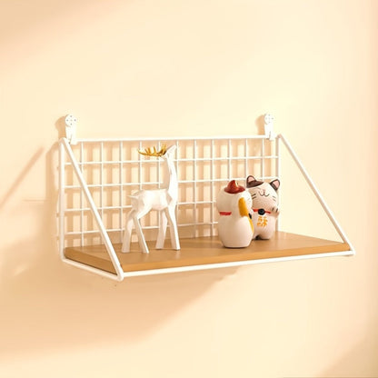 Metal Floating Wall Shelf, No Drill Wall Mounted Storage Rack for Bathroom, Living Room & Bedroom