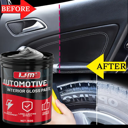 Automotive Plastic Restorer & Whitening Cream – All-in-One Dashboard, Tire & Seat Polish Paste for Car Interior Gloss