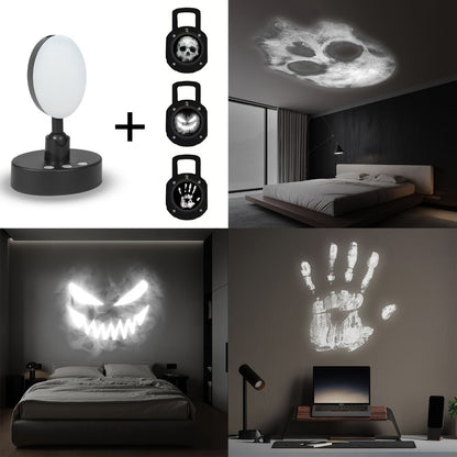 Smoke Face Projection Lamp Color-Changing LED Night Light, 360° Rotatable Ambiance Projector, Adjustable Brightness