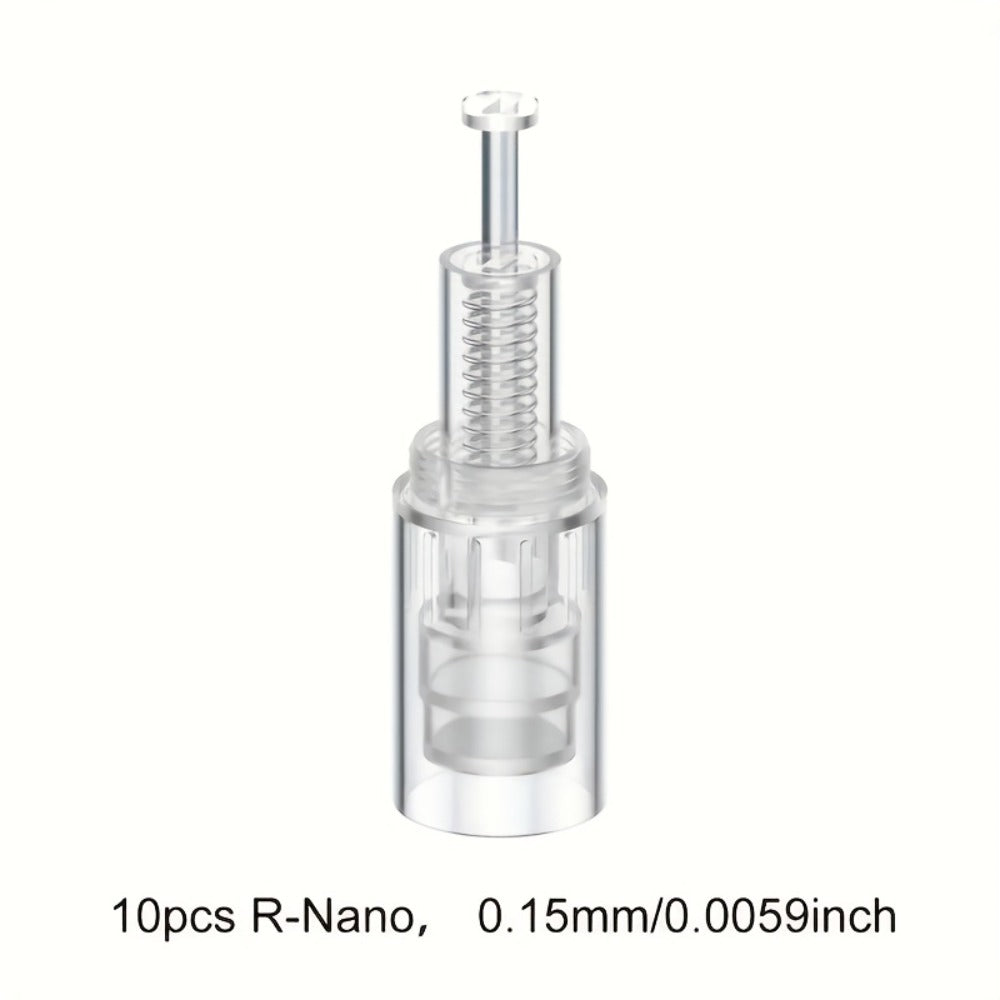 Microneedling Cartridges 10pcs Replacement Needle Tips for Derma Pen, 12 Pin 36 Pin R-Nano 0.25mm Screw-Lock