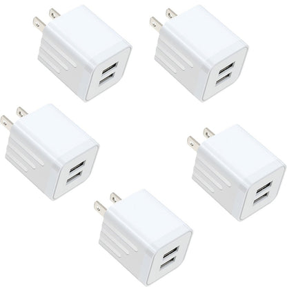 Dual Port USB Wall Charger 2.1A for an Everyday Personal Care Routine, with the Listed Configuration