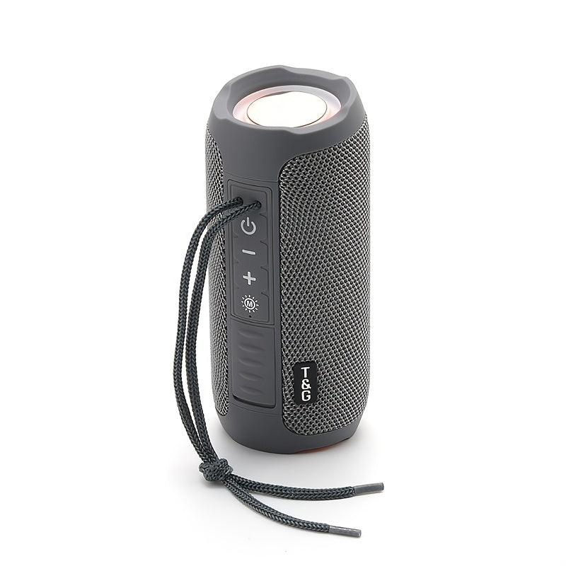 TG227 Portable Bluetooth Speaker with LED Breathing Light, TWS Stereo Sound, USB-C Rechargeable, Wireless Speaker for Outdoor Camping