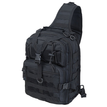 Multi-Pocket Tactical Chest Sling Bag with Adjustable Shoulder Strap in Black, Fern Green or Khaki