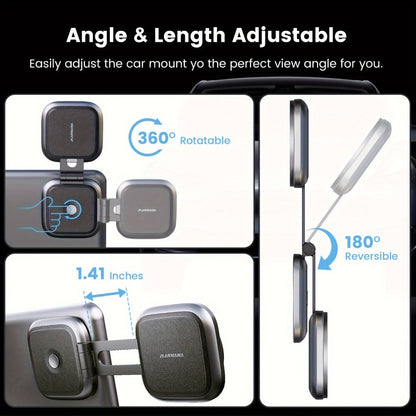 Foldable Magnetic Car Phone Mount for Pictured Model 3 or Model Y Center-Screen Installation