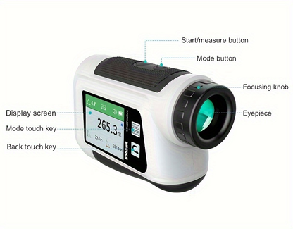 Laser Rangefinder 1000m for Golf & Hunting – Slope Compensation, Flag Lock Vibration, 6x Magnification, USB Rechargeable
