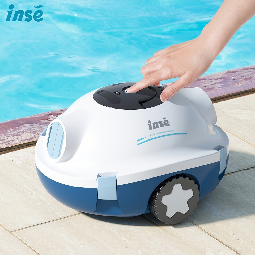 Cordless Robotic Pool Cleaner with 90-Min Runtime, Self-Parking Auto Vacuum, Floating Bracelet Retrieval